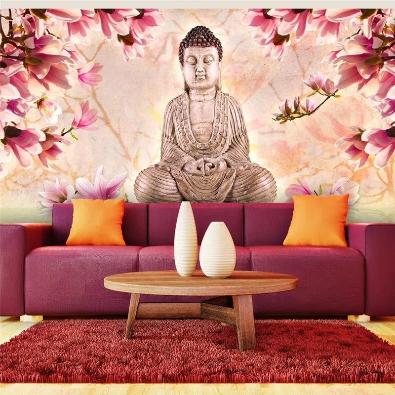 Fotomurale XXL Buddha e magnolia