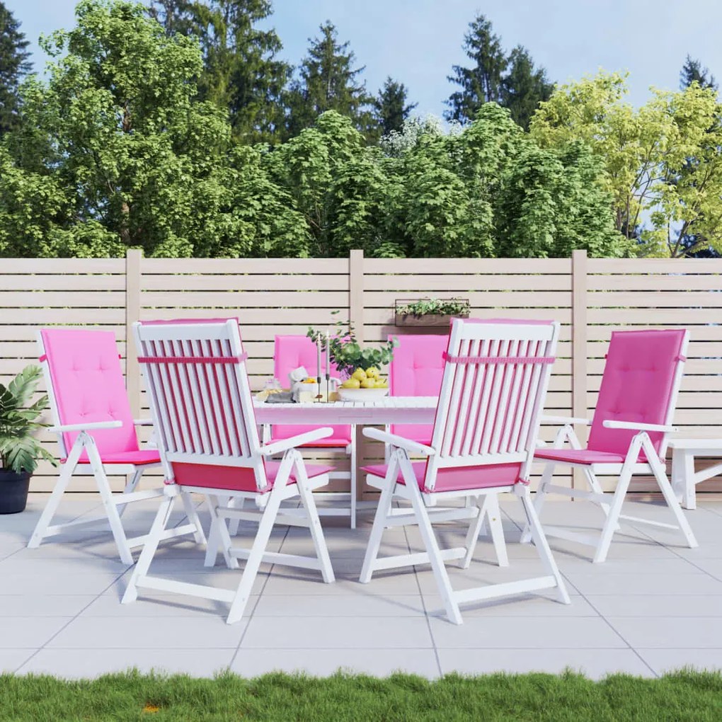 Cuscini Per Sedia Con Schienale Alto 6pz Rosa İn Tessuto /