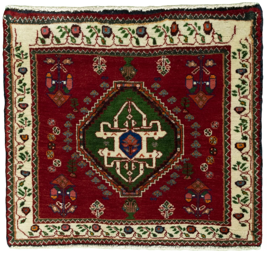 Shiraz Tappeto persiano 60x60 Rosso (Iran) Annodato A Mano