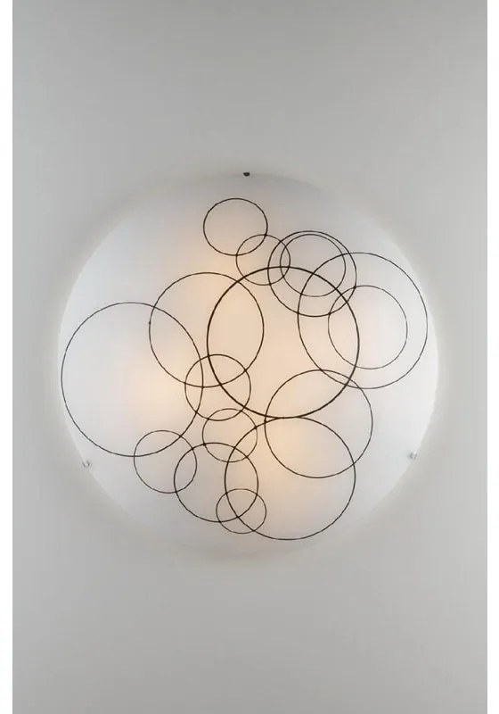 Plafoniera neoclassico Karma 4 x E27 argento Ø 50 cm