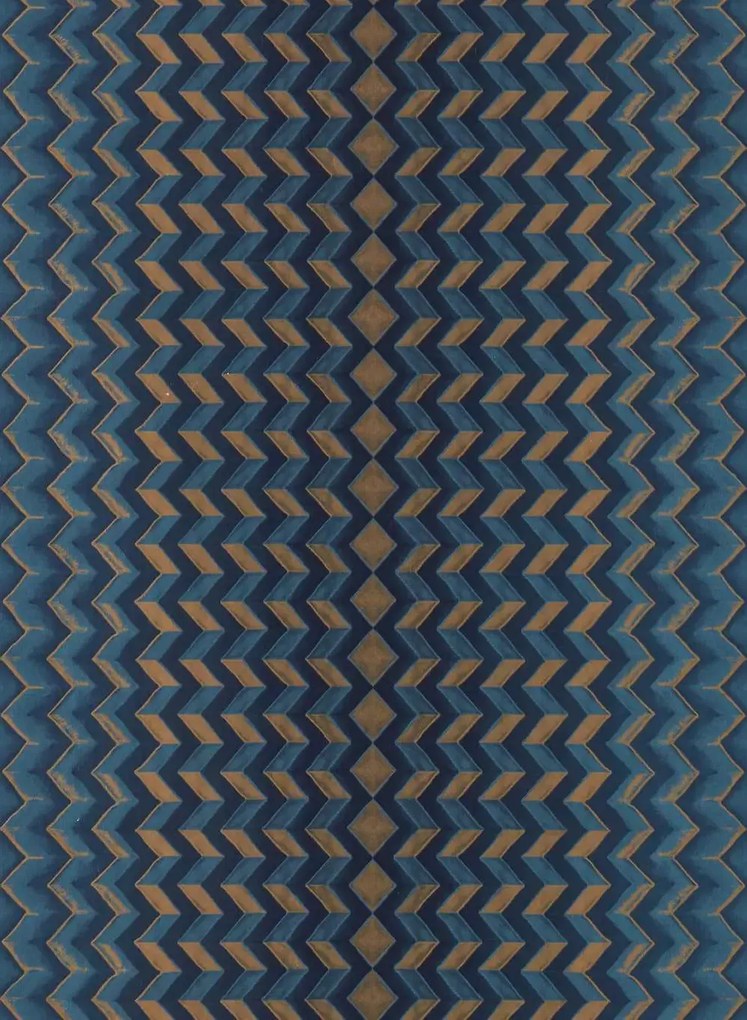 Clarke & Clarke Carta da parati Fragment - Midnight/ Copper
