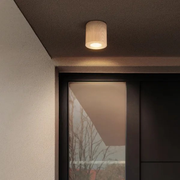 Brilagi -Luce Spot da bagno MIA 1xGU10/30W/230V 84x80 mm decorazioni in rovere IP44