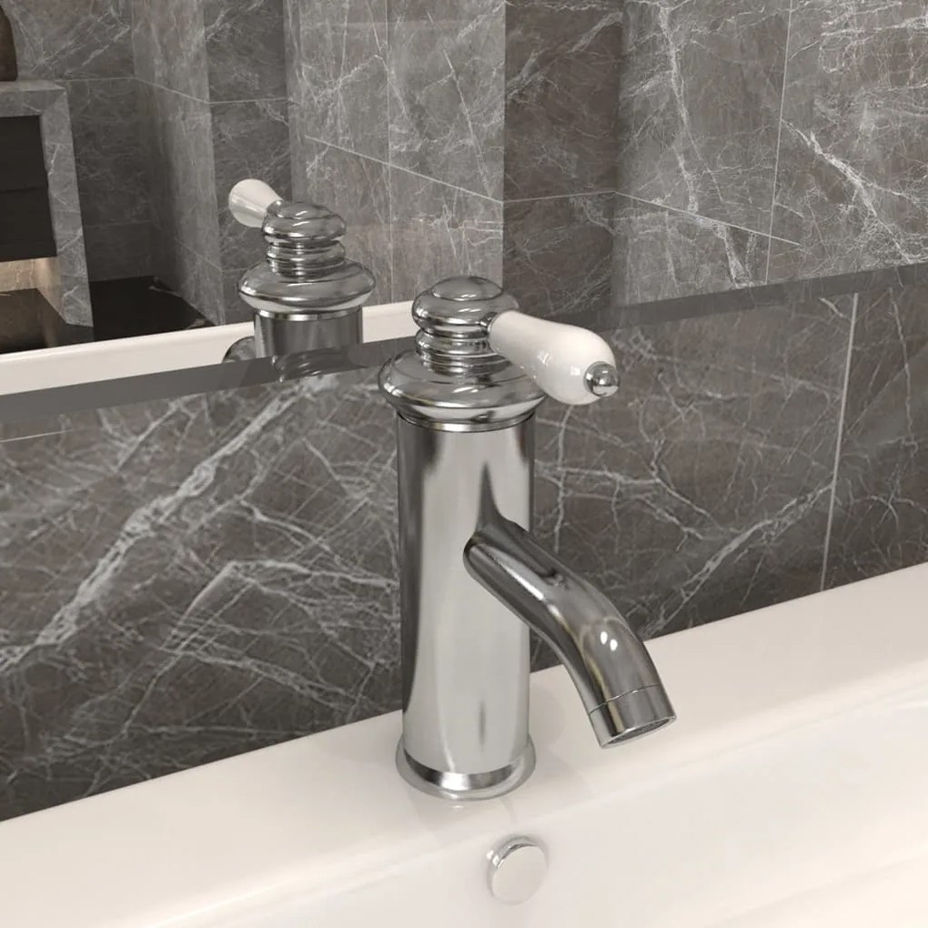 Rubinetto Per Lavabo Del Bagno Argento 130x180 Mm /