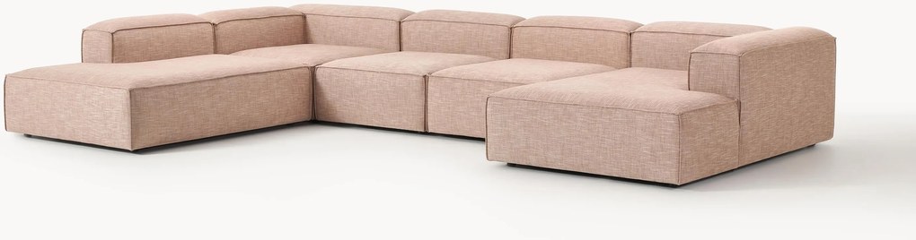 Divano XL componibile in misto lino Lennon