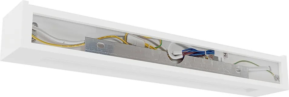 Applique da Parete 3xE14 Rettangolare 55cm in Gesso Pitturabile