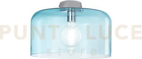 Plafoniera gibus truchese 1 luce attacco e27 35x35x23cm in vetro so...