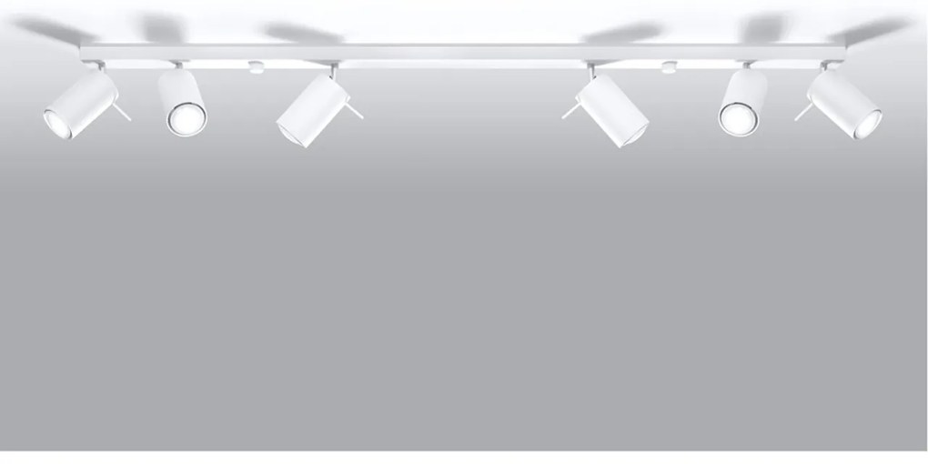 Plafoniera da soffitto in Acciaio 6xGU10 RING 6L Bianca da interno