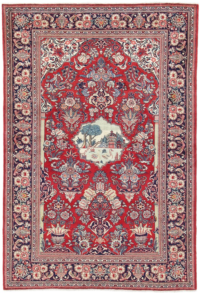 Kashan Tappeto persiano 210 x 140 (Iran) Annodato A Mano