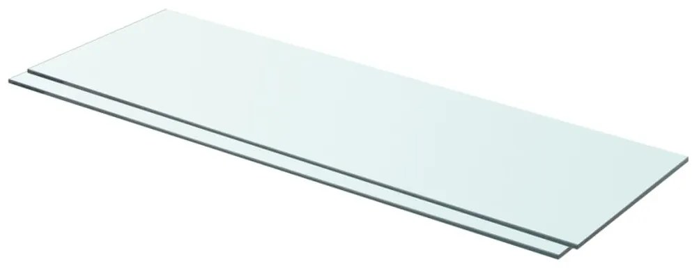 Mensole İn Vetro Trasparente 2 Pz 80x25 Cm /
