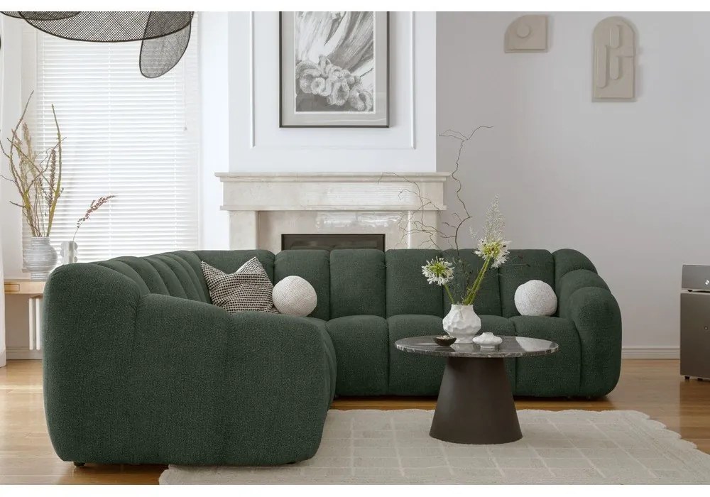 Divano angolare verde scuro Shell – Miuform