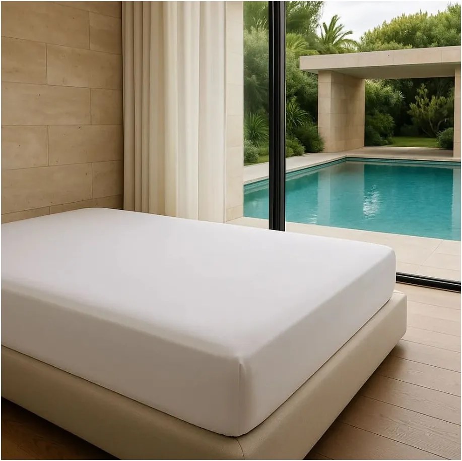 Lenzuolo con angoli bianco in cotone renforcé 200x140 cm Ranforce – Mila Home Luxury