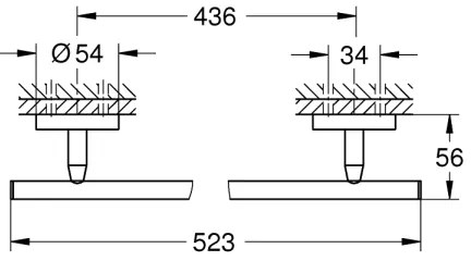 GROHE 41166000 - Barra porta asciugamani 522 mm cromo lucido