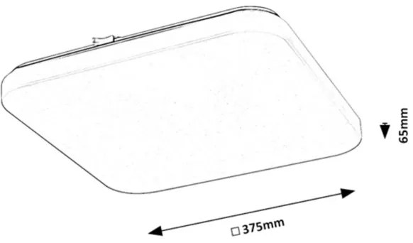 Rabalux 75015-Plafoniera LED con sensore VENDEL LED/24W/230V 4000K 37x37cm