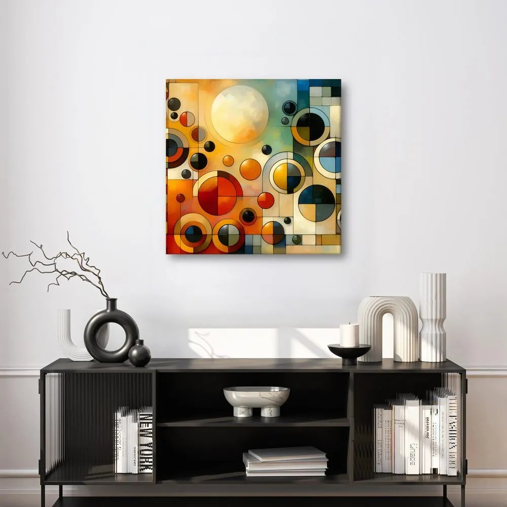 Quadro su tela – Geometria in toni caldi