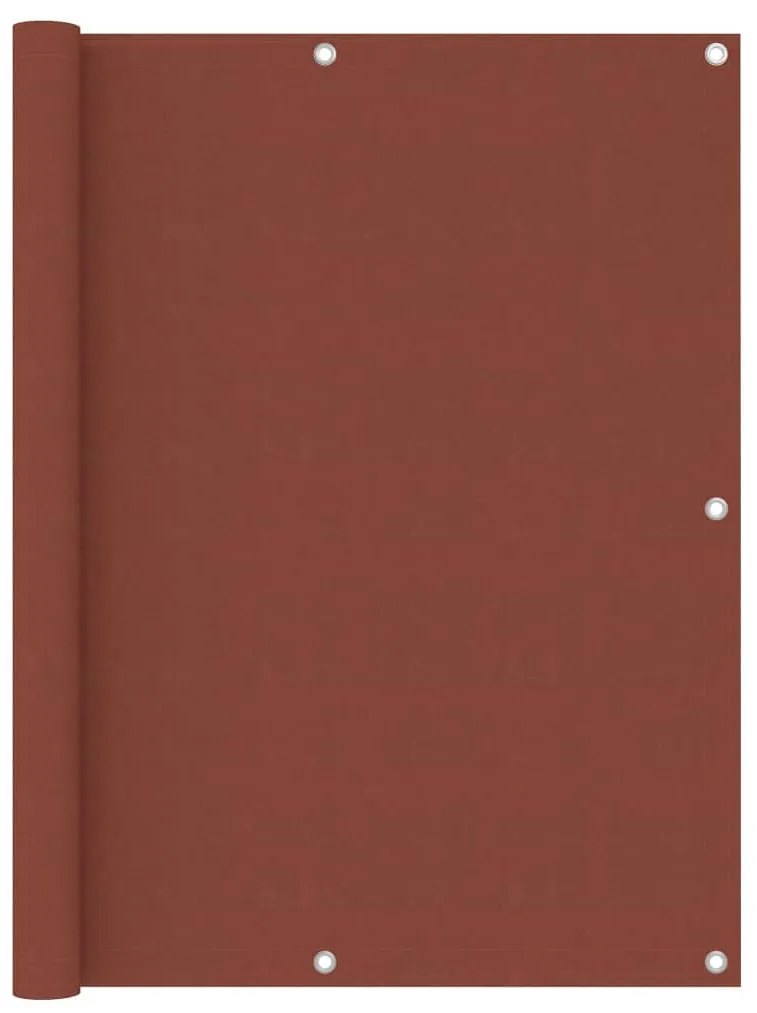 Paravento Da Balcone Terracotta 120x500 Cm Tessuto Oxford /