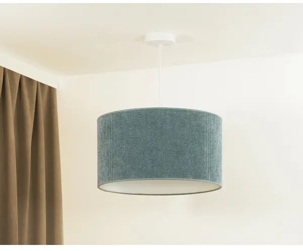 Duolla - Lampadario a sospensione con filo CORDUROY 1xE27/15W/230V diametro 40 cm azzurro