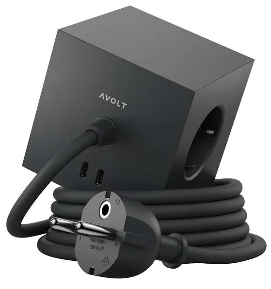 Avolt - Square 1 w/30W Dual USB-C & Magnetic Base 3m Stockholm Nero