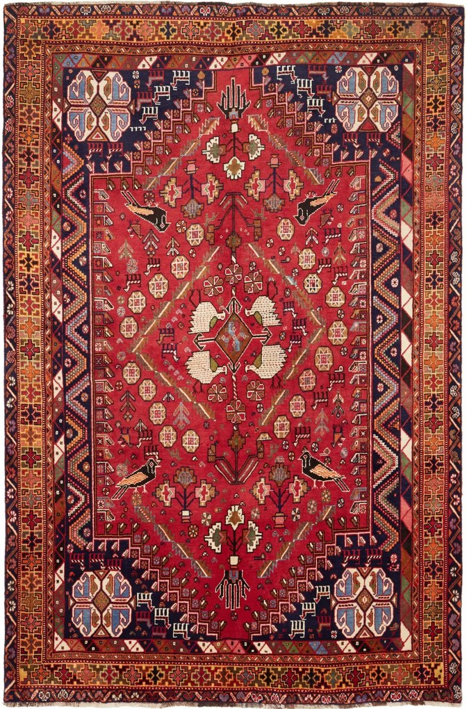 Gashghai Tappeto persiano 250 x 170 Rosso (Iran) Annodato A Mano