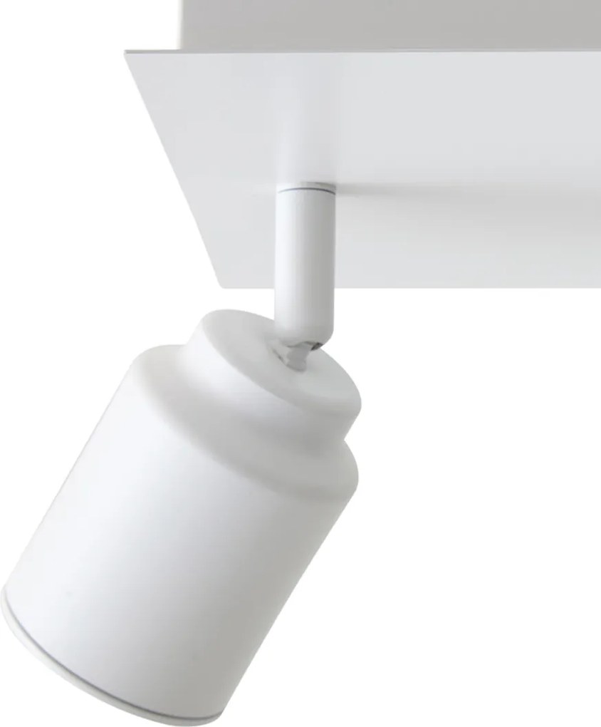 Faretto da bagno moderno bianco quadrato 3 luci IP44 - Ducha