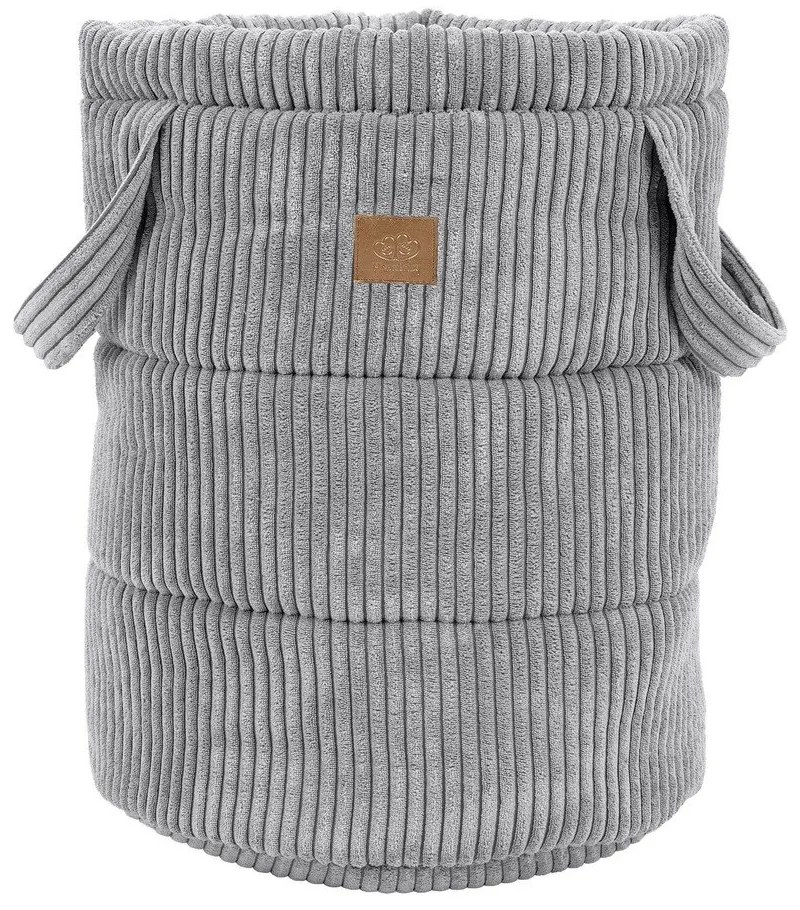 Cesta per giochi da bambino grigia in tessuto ø 39x50 cm – Meowbaby