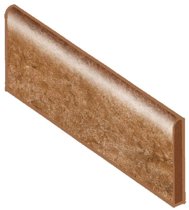 Piastrella battiscopa Cusna in ceramica rosso mattone L 26 x H 1 cm x Sp 10 mm