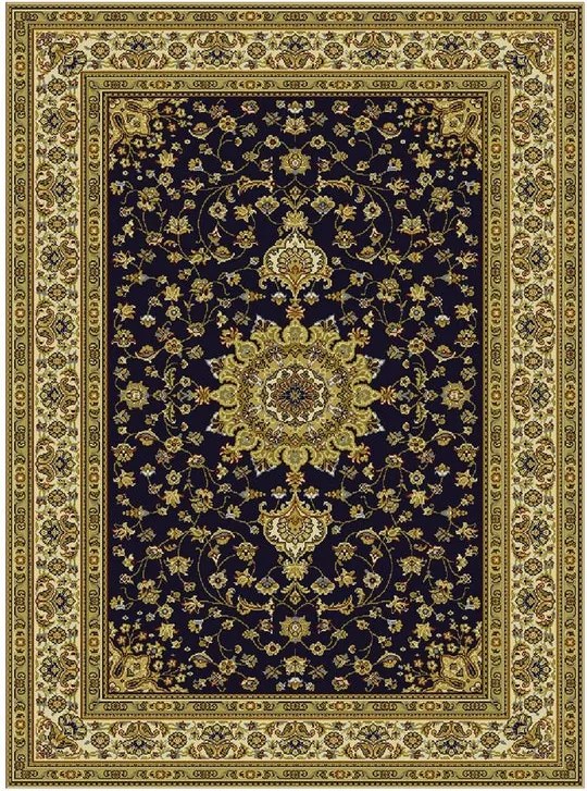 Tappeto Bechir 611616 in polipropilene blu L 235 x L 160 cm