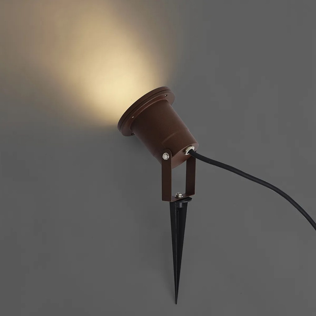 Faretto moderno marrone ruggine IP65 - Basic Rusty