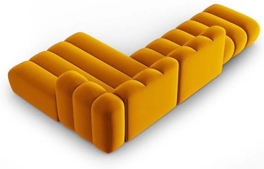 Divano angolare giallo ad angolo destro Lupine - Micadoni Home