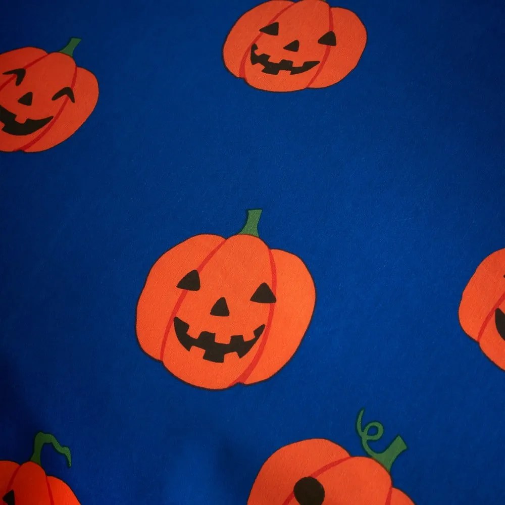 Set copripiumino e federa blu e arancione per letto matrimoniale 200x200 cm Halloween Pumpkins – Catherine Lansfield
