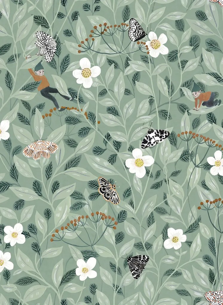 Rebel Walls Carta da parati Pixie Shore - Mint