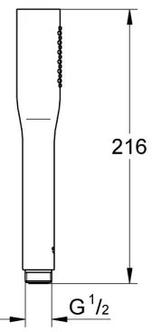 GROHE 27458000 - Doccetta a mano VITALIO GET STICK 216 mm cromo lucido