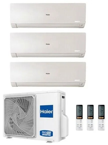 Climatizzatore Haier Trial Split Flexis Bianco 7000+12000+12000 3U70S2SR5FA R-32 a++/a+ 7+12+12