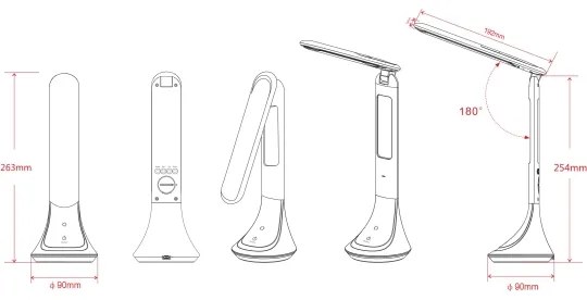 GLOBO 58329B - Lampada da tavolo LED dimmerabile TYREL 1xLED/4W/230V