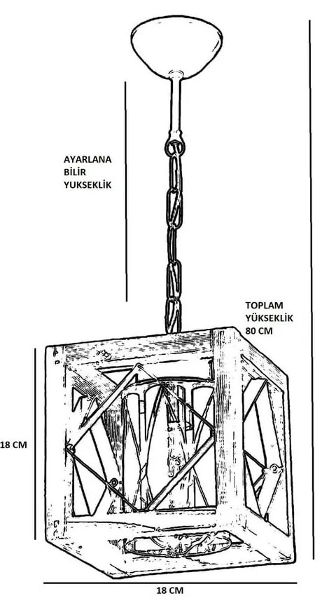 Lampada a sospensione in legno di carpino Zikzak Camlı - Opviq lights