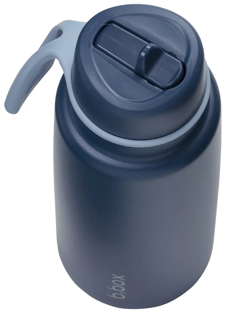 Bottiglia termica in acciaio inox con cannuccia 1l - midnight