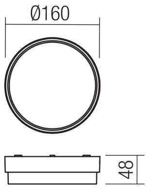 Redo 90516 - Plafoniera LED da esterno URANIA LED/10W/230V IP65 antracite