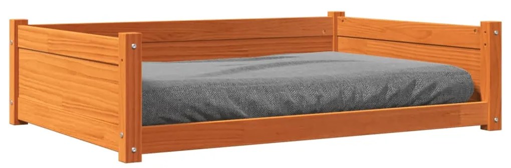 Cuccia cani marrone cera 105,5x75,5x28 cm legno massello pino