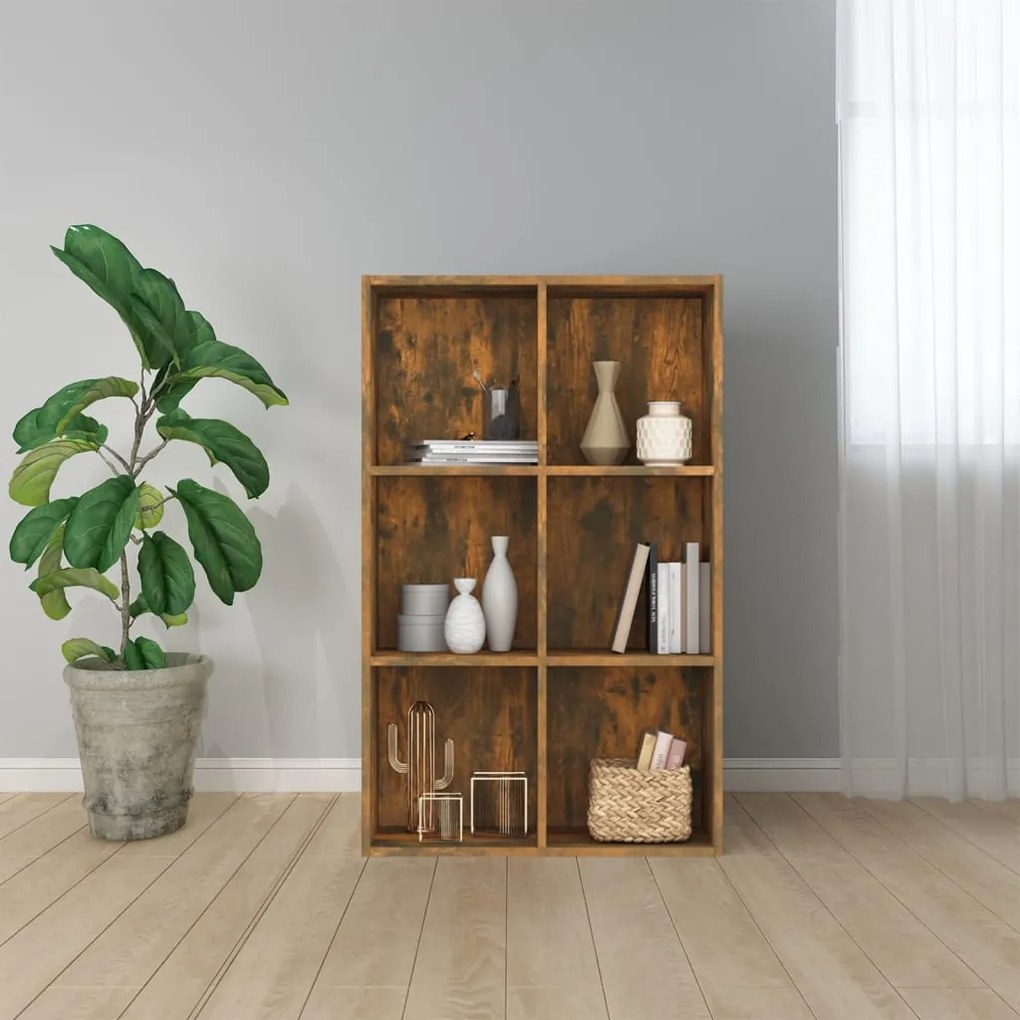 Libreria/credenza Rovere Fumo 66x30x98 Cm İn Legno Multistrato /
