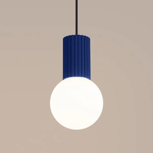 Sollux SL.1739 - Lampadario a sospensione con filo HALO 1xG9/8W/230V diametro 12 cm blu