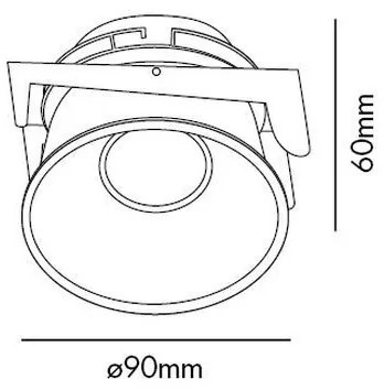 FARO 02200503 - Lampada da incasso da bagno FRESH 1xGU10/50W/230V IP44