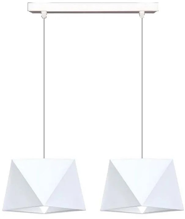 Lampadario a sospensione con filo DIAMENT 2xE27/60W/230V bianco