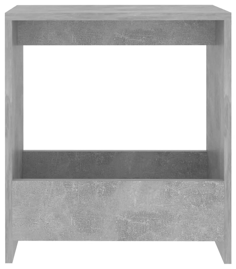 Tavolino grigio cemento 50x26x50 cm in truciolato