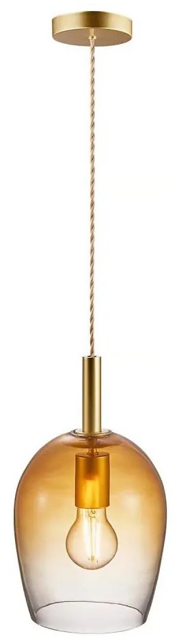 Nordlux - Lampada a sospensione su cavo UMA 1xE27/40W/230V Ø 18 cm marrone/fumé