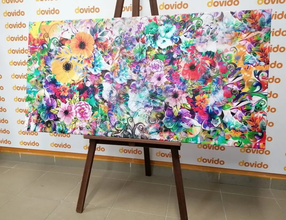 Quadro su tela – Fiori multicolori