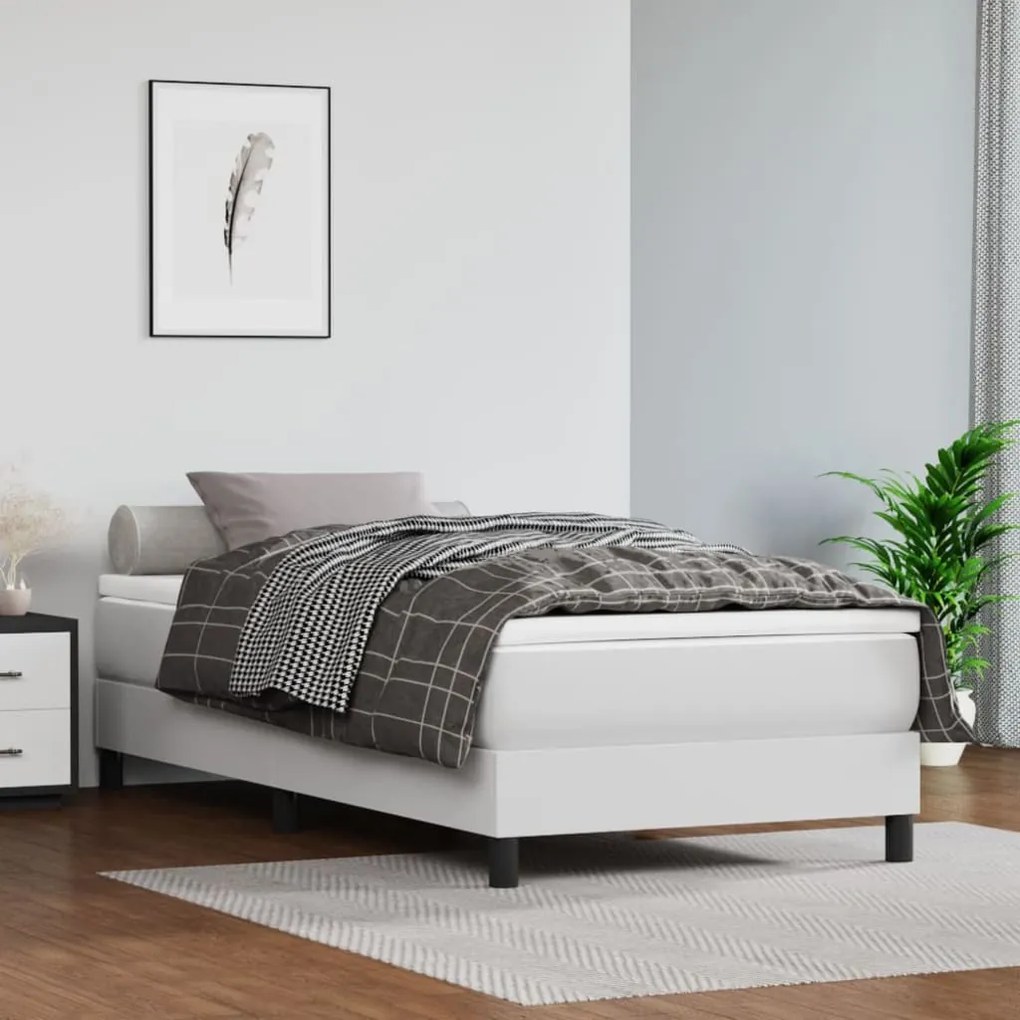 Materasso A Molle Bianco 90x200x20 Cm İn Similpelle /