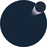 Pellicola Galleggiante Solare PE per Piscina 455 cm Nero e Blu 92977