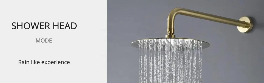 Sistema doccia da incasso ELITE EDITION BCS1343 in ottone, multigetto, in più finiture tra cui oro spazzolato e nero opaco — Oro rosa spazzolato