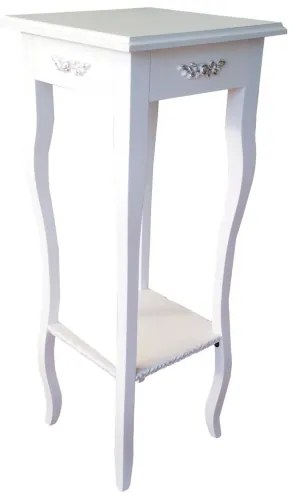 Colonna FRANCESCA in legno arte povera con struttura in pioppo BIANCO E ARGENTO