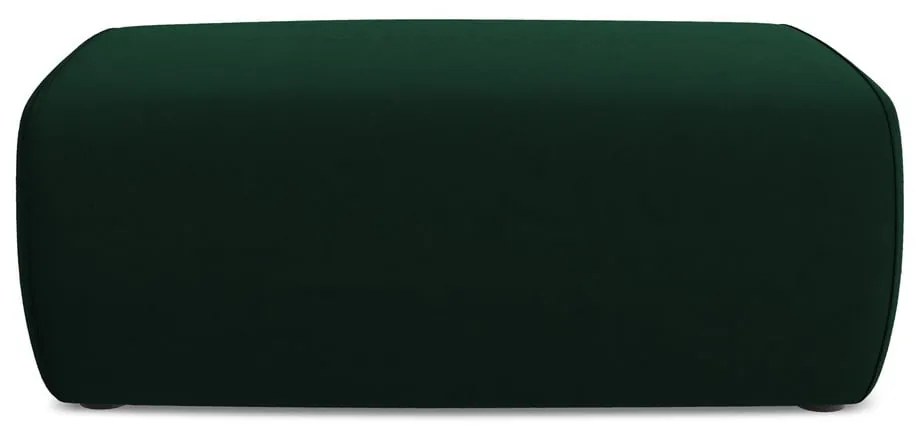 Poggiapiedi verde con rivestimento in velluto Kapua – Makamii