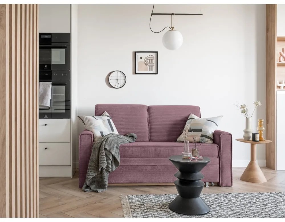 Divano letto rosa 168 cm Lucky Lucy - Miuform